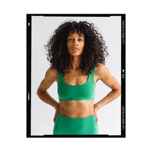 ARQ Wide Strap Bra in Verdant